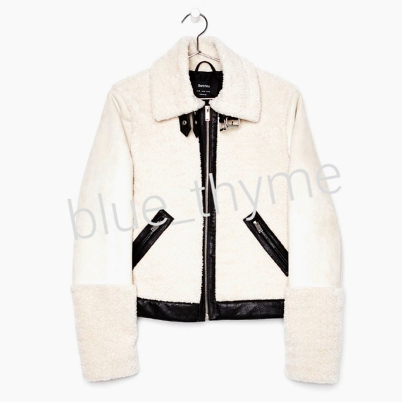 🔥LOW Bershka Faux SHEARLING Jacket - Picture 2 of 9